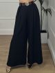 Wide B-Belt Pants/Black