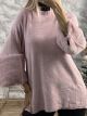 Fur Sleeves Sweater/Pink