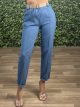 Highwaist Belt Soft Pants/Light Blue