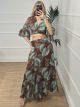 Feather Skirt Set/Chocolat