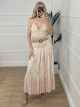 Viscose Maxi Skirt-6050/Pink