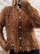 Mohair Silver Thread Cardigan/Camel
