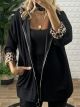 Viscose Leo Details Cardigan/Black
