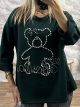 Pearly Teddy Sweatshirt-NEW/Emerald Green