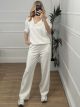 Viscose Shortsleeves Set/White