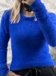 Mohair Round Neck Top-9570/Blue Royal