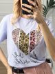 T-shirt Leo Heart/Lilac