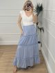 Maxi Boho Skirt/Blue