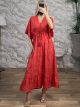 Silk GoldPrint Maxi Dress-2628/N6