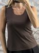 Lace Rip Elastic Top-33049/Chocolat