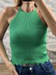 Knitted Top ZicZac Shoulders/Green2