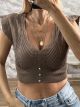 Embroidered Knitted Top-1583/Mocha