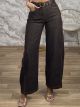 Barrel Highwaist Pants-32630-2/Chocolat