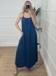 Pleated Dress-50652/Petrol