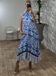 Viscose Sleeveless Dress 530-B9/Blue