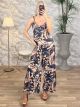 Elastic Jumpsuit-2897/Grey