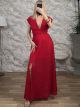 Polymorphic Lace Dress/Red