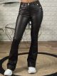 Bell Leather Pants-8052/Chocolat