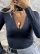 Lycra Ve Elastic Bodysuit-3579/Grey