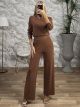 Knitted Pants Set-9132/Camel