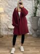 Oversized Teddy Coat/Burgundy