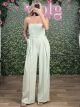 Strapless Belt Jumpsuit-90343/Veraman