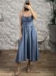 Viscose Mono Midi Dress/Raf Blue