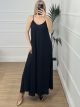 Plain Maxi Dress/Black