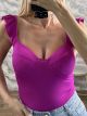 RuffleSleeves Cups Top-41003/Magenta