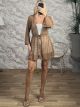 Cabbana Sleeves C-through Kimono-8380/Camel