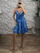 Silk Boho GoldPrint Mini Dress-6422/N4