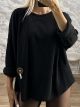 Oversized Sweatshirt-91270/Black