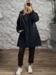 Drawstring Waterproof Coat-26370/Black