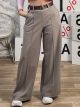 Viscose Belt Pants-19008/Mocha