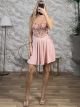 Sheer Corset Mini Dress/Pink