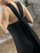 Mermaid HalterNeck Maxi Dress-143252/Black
