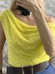 Slouchy Knitted Top/Yellow