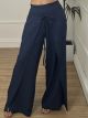 Wrapover Wide GLOW Pants/Indigo