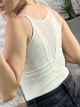 LaceBack Ribbed Top-626/Beige