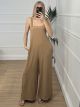 Back Bow Jumpsuit/Beige