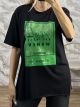 WOMEN Strassed Cotton T-Shirt/Black