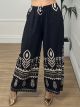 Wide Boho Pants-26426/Black