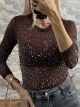 Full Strass Bodysuit-26559/Chocolat