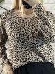 Oversized Leopard Sweater/Beige
