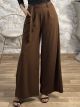 Crep Wide Pants-NEW/Choco