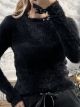 Mohair Round Neck Top-9570/Black