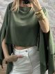 TwoPieces Muslin Poncho Top/Khaki