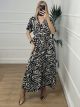 Animal Shortsleeves Dress/Zebra