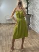 Braids Midi Dress/Lime