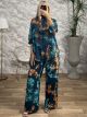 Oversized Shirt GoldenThread Set/Petrol